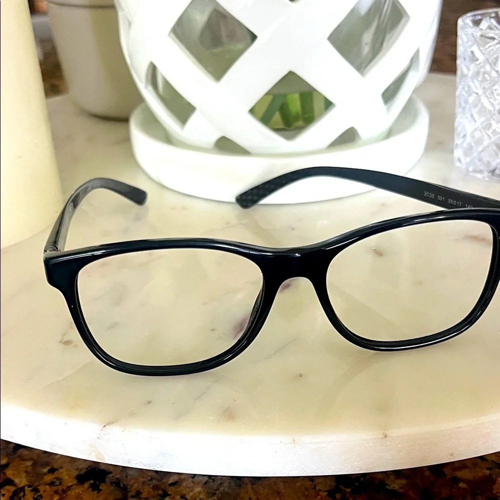 EUC Bulgari black carbon fiber sides, eyeglass frames unisex